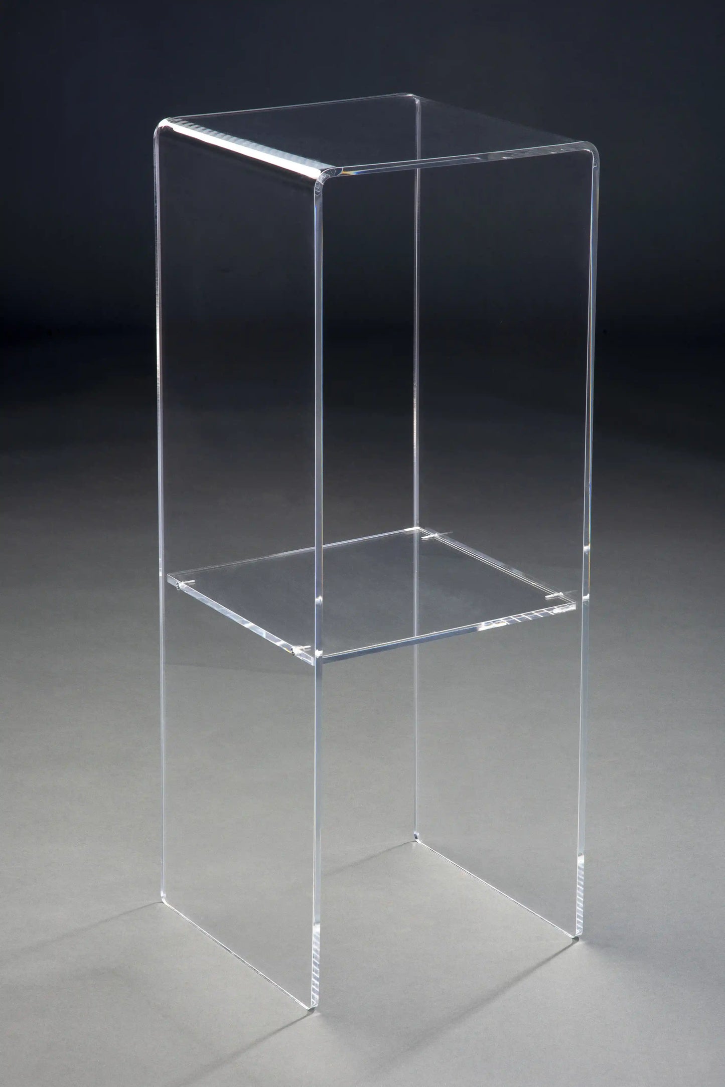 Hoher Acrylglas Tisch mit Zwischeblage