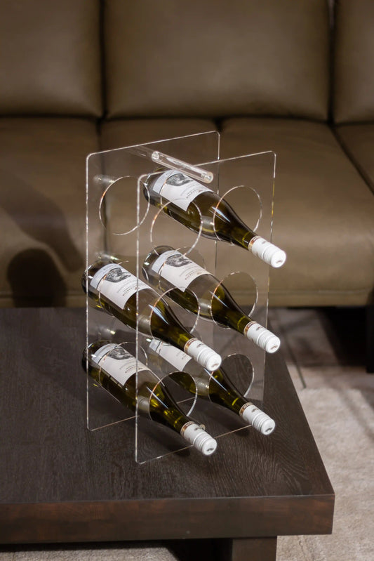 Weinregal aus Acrylglas
